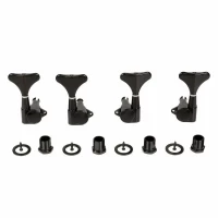 Set Clavijeros Negros de Bajo 4 Eléctrico 2+2